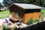 Ferienwohnung in Heringsdorf - Steenshof - Terrasse  am Gartenhaus