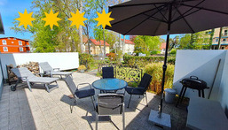4-Sterne Brinkmannhaus Anna**** Whg 1 praktisch fast am Strand, Terrasse, Grill