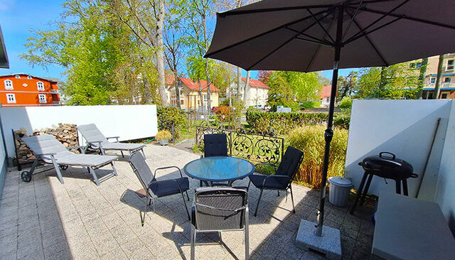 Ferienwohnung in Heringsdorf - 4-Sterne Brinkmannhaus Anna**** Whg 1 praktisch fast am Strand, Terrasse, Grill - Bild 11